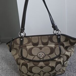 Coach Brown Signature Shoulder Bag